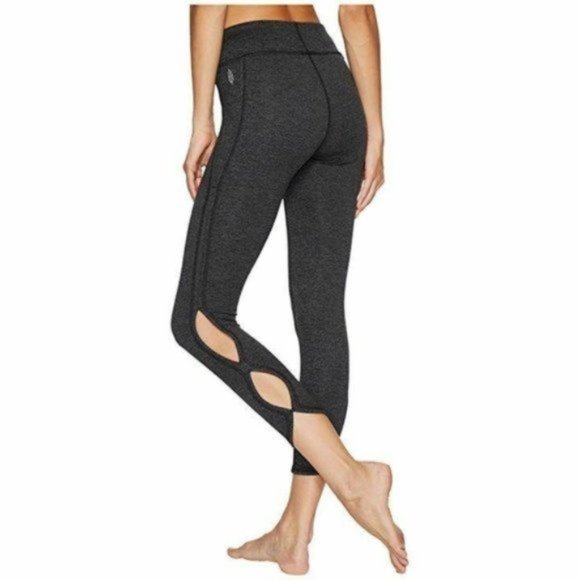 Free People legging workout charcoal black 7/8 - Picture 1 of 5